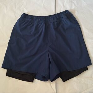Men’s DSG 2-1 Agility Dark Blue Sports Shorts. Size Small